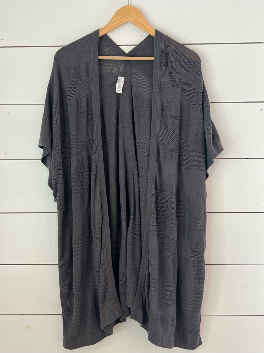 lululemon athletica Open Knit Cardigan in Charcoal